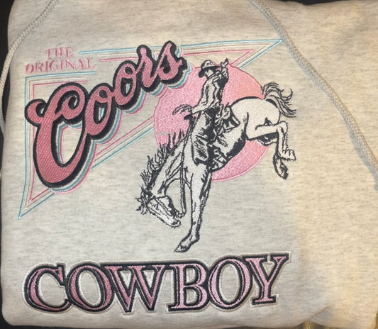 Embroidered Coors Cowboy (Pink)