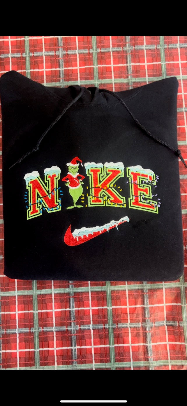 Embroidered Nike Grinch