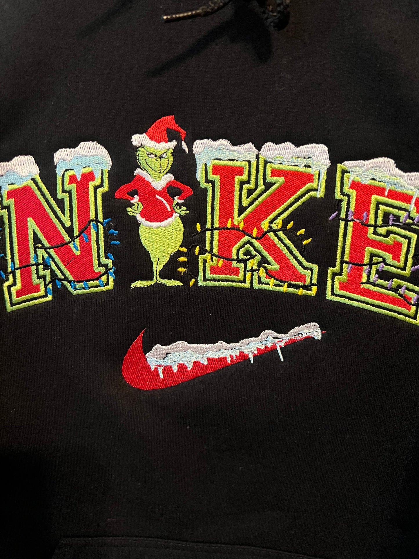 Embroidered Nike Grinch