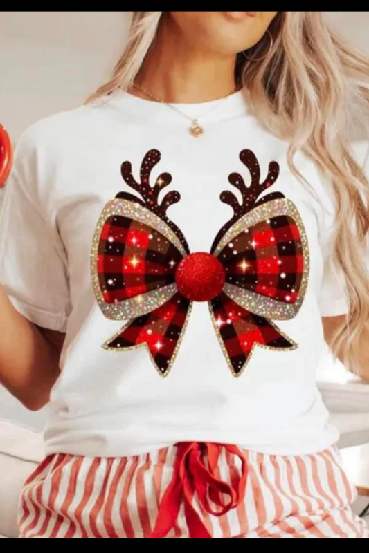 Christmas Reindeer Bow